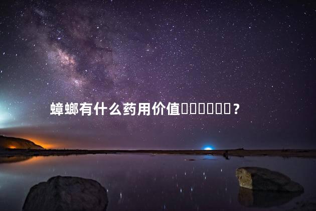 蟑螂有什么药用价值？